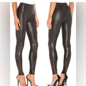 *New w/ tags* SPANX quilted faux leather leggings